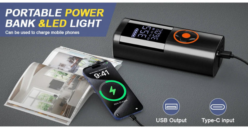 7-in-1 Car Jump Starter & Air Compressor