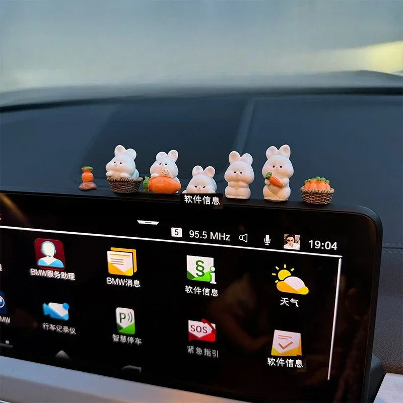 Cute Bunny Car Dashboard Decoration