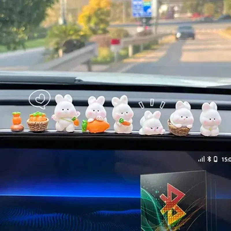 Cute Bunny Car Dashboard Decoration